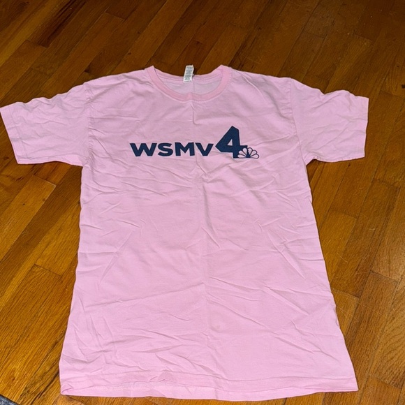 WSMV-TV4 CHANNEL 4 NEWS NASHVILLE TN Pink Graphic T-Shirt Adult Unisex MED - Picture 2 of 6